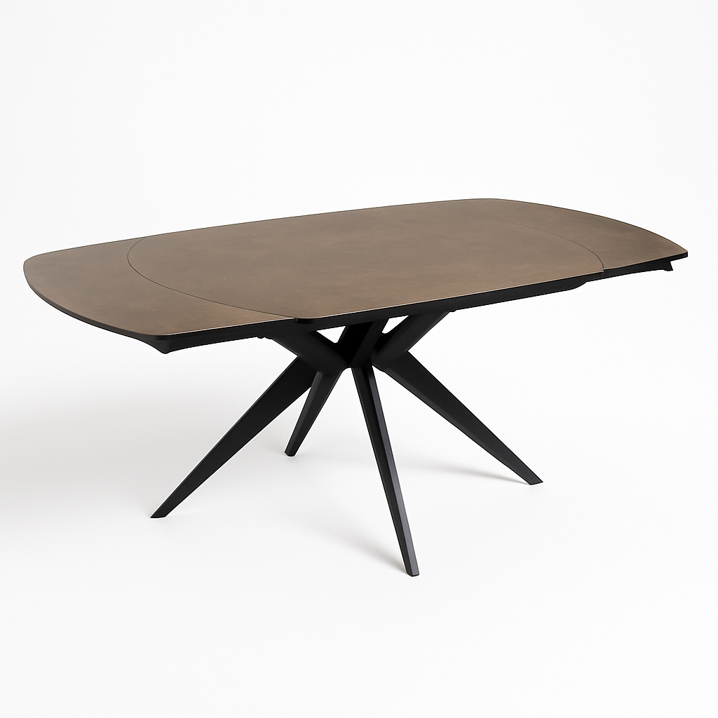 שולחן קרמיקה דגם - HT מידה 130×100 נפתח ל 190 ס״מ צבע אנטרציט